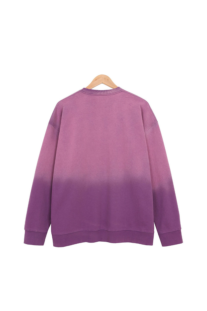 Women Fall Sandblasted Gradient Oversized Sweatshirt