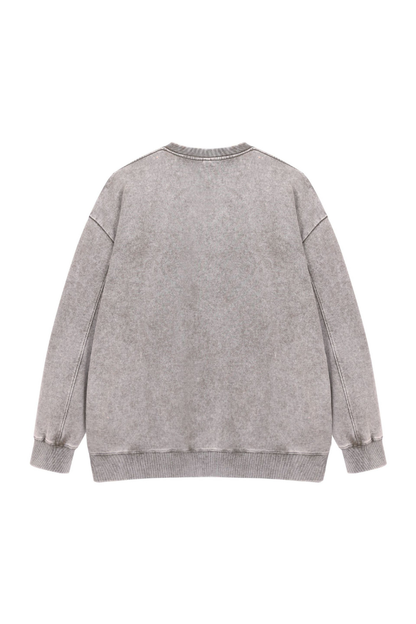Men Fall Washed Vintage Drop Shoulder Sweatshirt