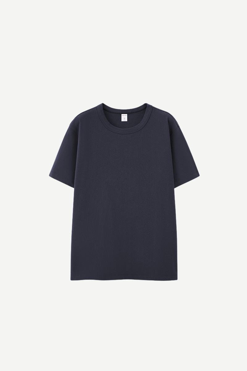Women's 250g Cotton Double Layer Crewneck Basic Set-in Tee
