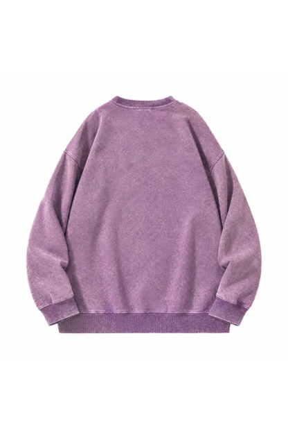 Women Fall Clothing Heavyweight Vintage Washed Sweatshirt