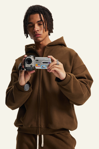 Men's Streetwear Full Zipper Hooded Jacket