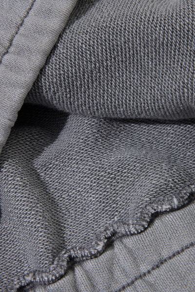 Unisex Fall Clothing Washed Raw Edge Zip Sweatshirt Jacket