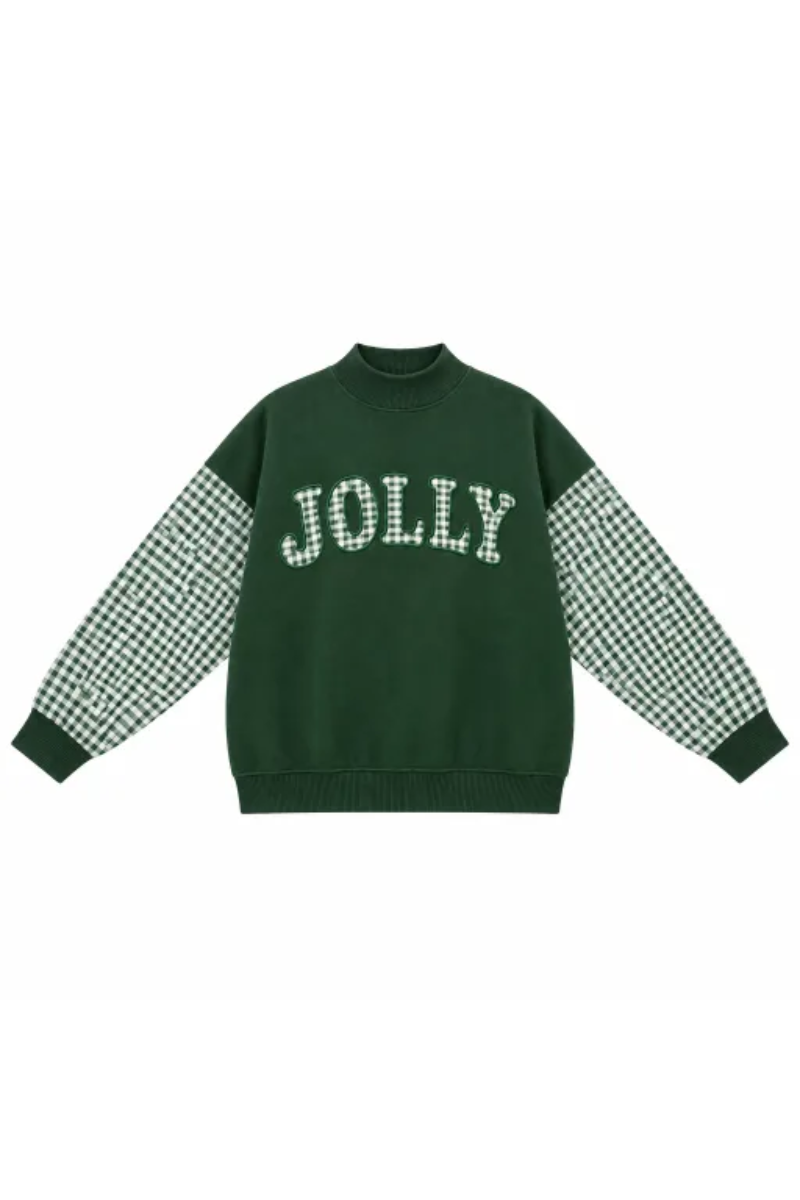 Women Fall Clothing Christmas Merry Plaid Sweatshirt