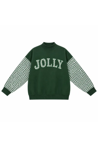 Women Fall Clothing Christmas Merry Plaid Sweatshirt