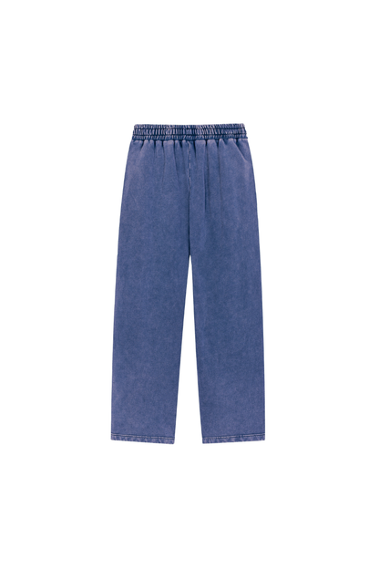 Unisex Fall Snow-Wash Straight-Leg Cotton Sweatpants