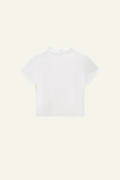 Women's Streetwear  High-neck Slim  Dopamine  T-shirt