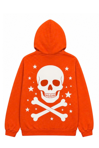 Unisex Fall Clothing Halloween Pumpkin Bat Zip Hoodie