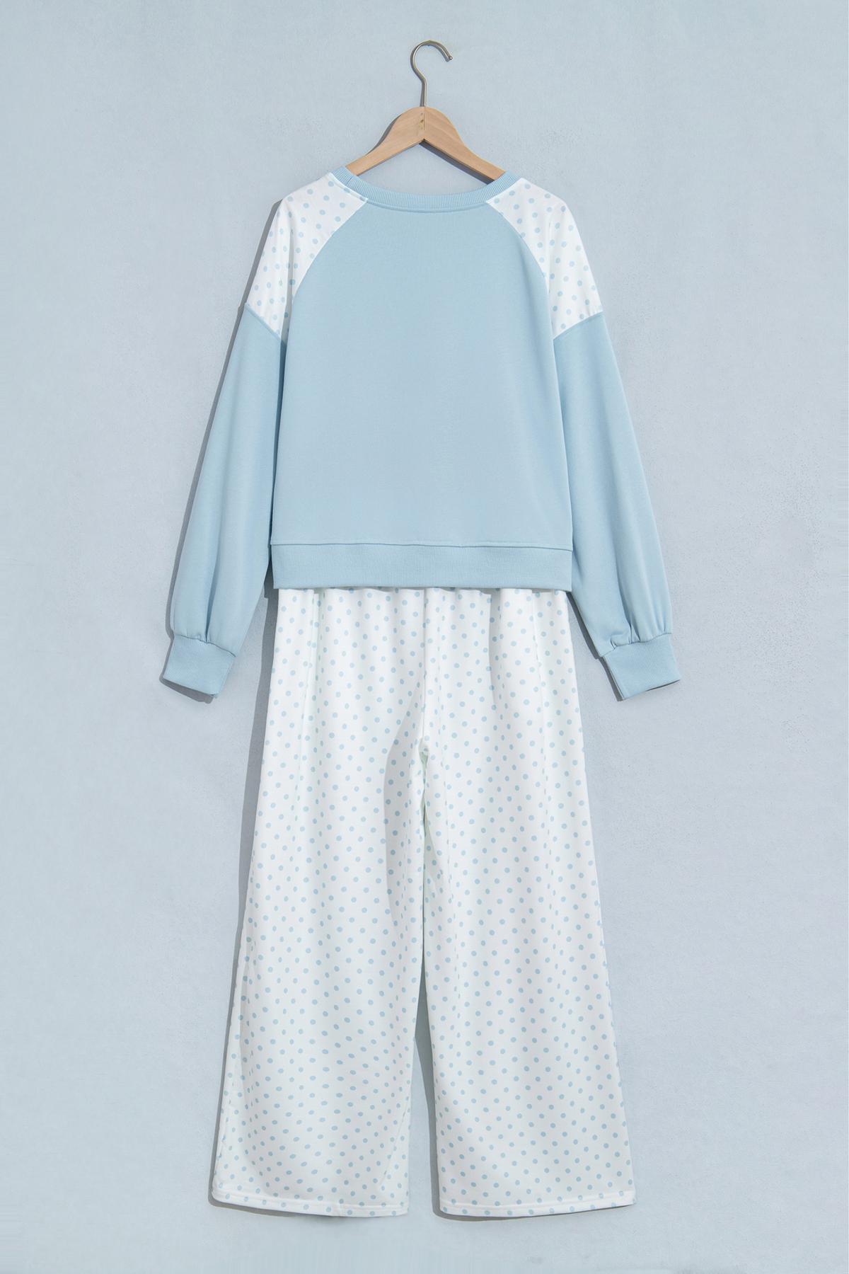 Women's Fall Polka Dot Colorblock Drawstring 2 Piece Set