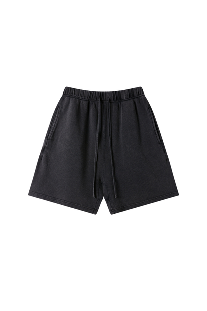 Unisex Spring Summer 360g Cotton Washed Drawstring Shorts