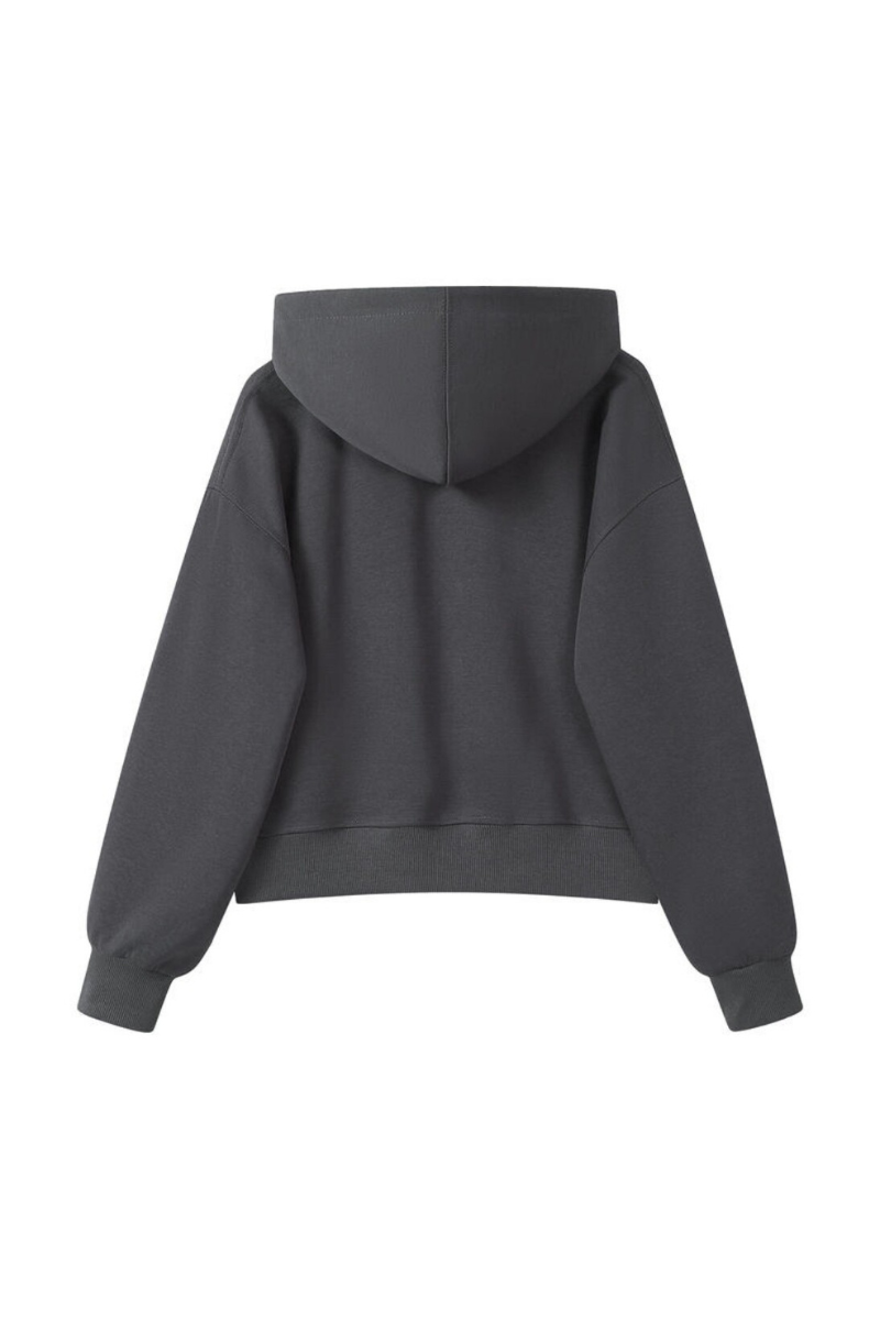 Women Fall 350gsm Cropped Drop Shoulder Pullover Hoodie