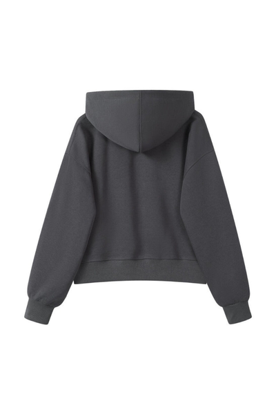 Women Fall 350gsm Cropped Drop Shoulder Pullover Hoodie