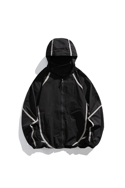 Unisex Mountain Paneled 3D Lightweight Windbreaker Jacket