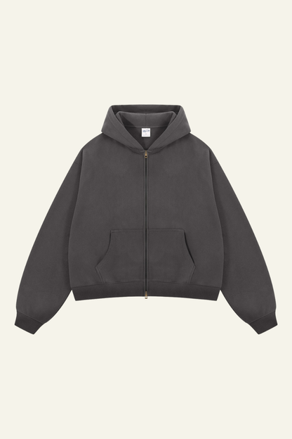 Women's Streetwear Two-Way Zipper Hooded Jacket