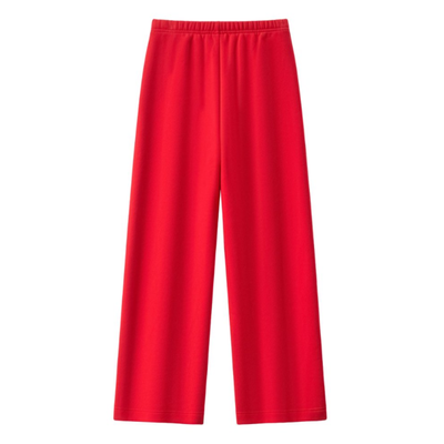 Unisex Spring Cotton Wide-Leg Drawstring Pocket Sweatpants