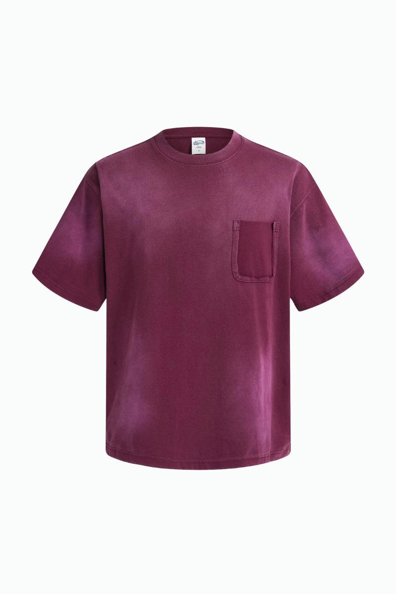 Women's Cotton Streetwear Washed Distressed T-shirt
