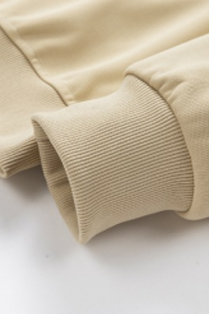 Men Spring Diagonal Zip Mock Neck Oversized Sweatshirt