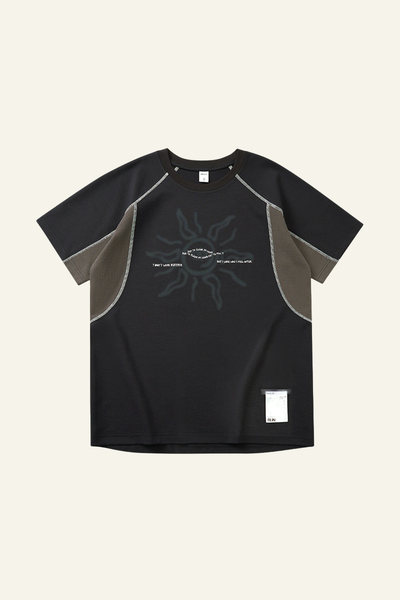 Women's Streetwear Color Block Printed T-shirt