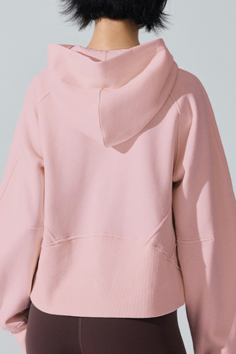 Women Fall Clothing Cozy Thermal Fleece Hooded Zip Jacket