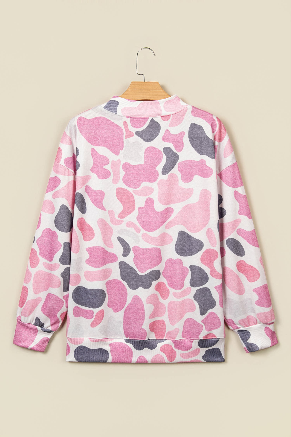 Women's Fall Multi Print Crew Neck Long Sleeve Sweatshirt