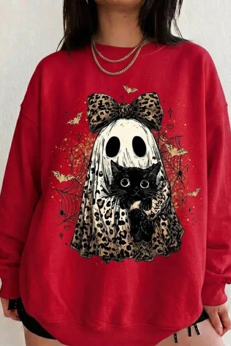 Women Fall Clothing Halloween Witch Ghost Sweatshirt