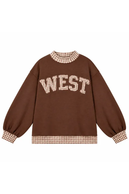 Women Fall Clothing Grace Applique Oversized Sweatshirt