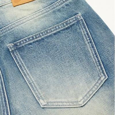 Men's Spring Gradient Cat Whisker Wide-Leg Denim Jeans