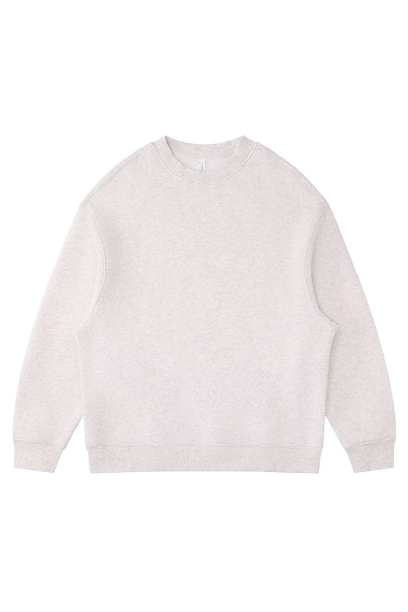 Women's Fall Winter Fleece-Lined Loose Crewneck Sweatshirt