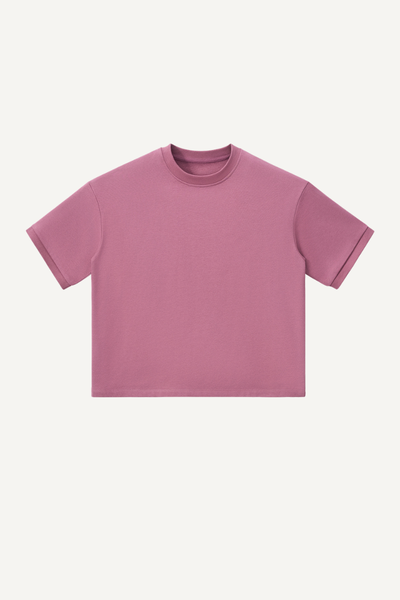 Women's 280g Cropped Oversized Terry Cuff Crewneck Tee