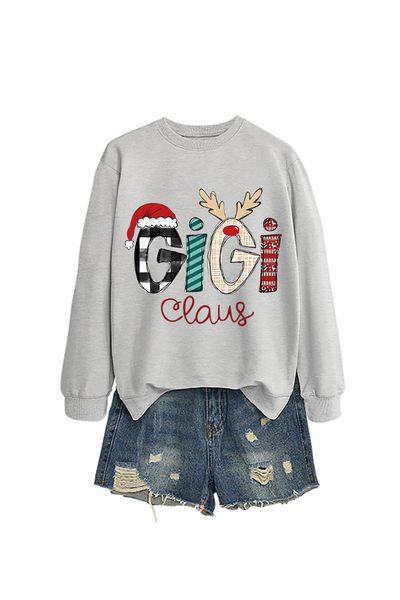 Women's Gigi Claus Loose Long Sleeve Casual Sweatshirt