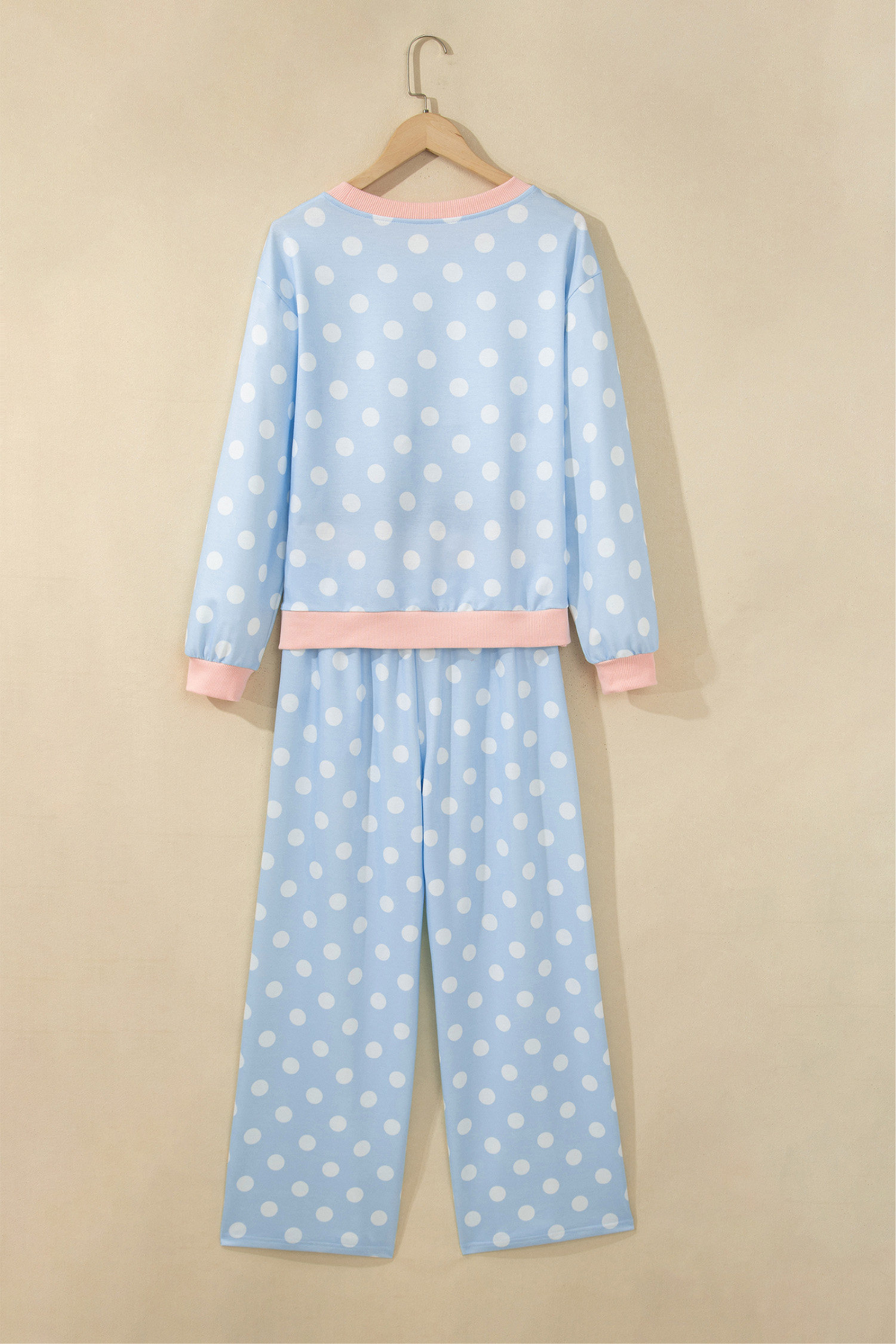 Women's Fall Polka Dot Colorblock Multi-Pocket 2 Piece Set
