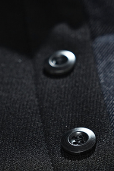 Men's Fall Winter Fleece-Lined Denim-Collar Polo Sweatshirt