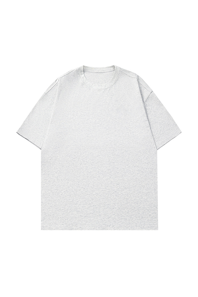Men's Summer Japanese Loose Cotton Solid Crewneck Basics Tee