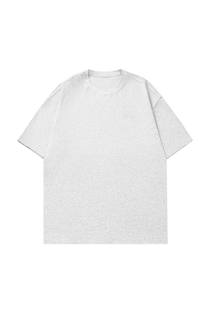 Men's Summer Japanese Loose Cotton Solid Crewneck Basics Tee
