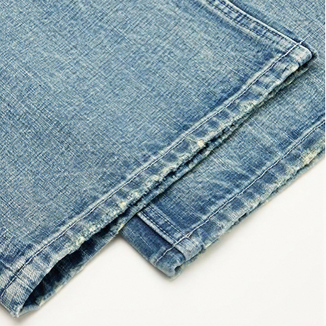 Men's Spring Gradient Cat Whisker Wide-Leg Denim Jeans