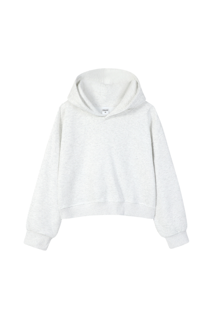 Women Fall 350gsm Cropped Drop Shoulder Pullover Hoodie