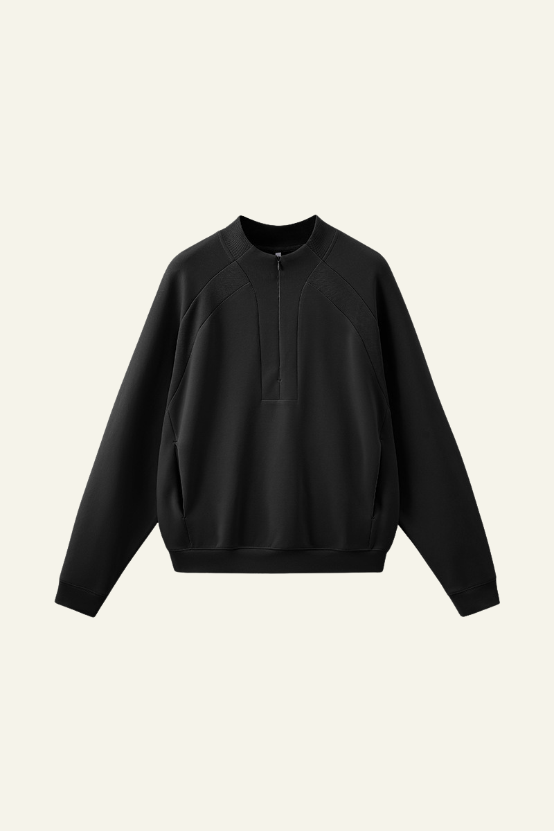 Men's Streetwear Stand Collar Half Zipper Pullover