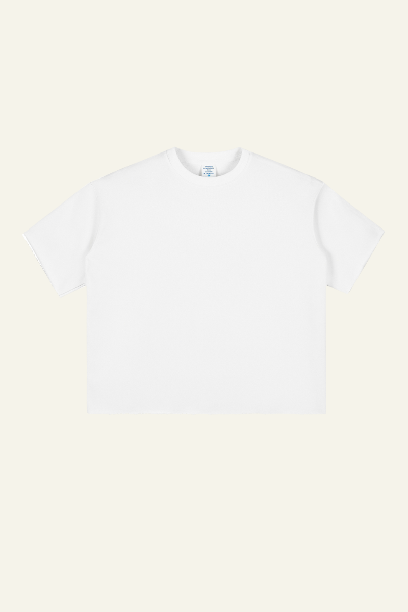 Men's Streetwear Solid Color Raw-Edge Short Sleeve T-Shirt