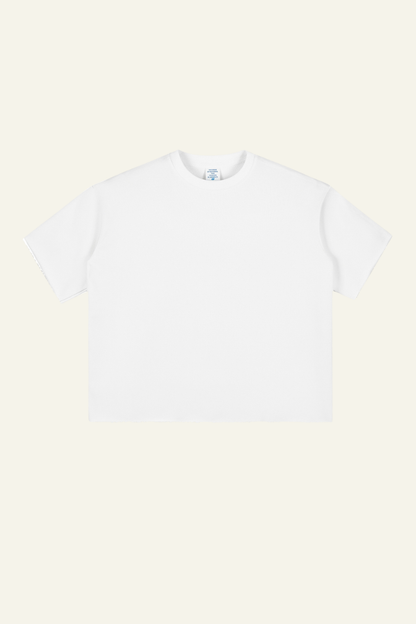 Men's Streetwear Solid Color Raw-Edge Short Sleeve T-Shirt