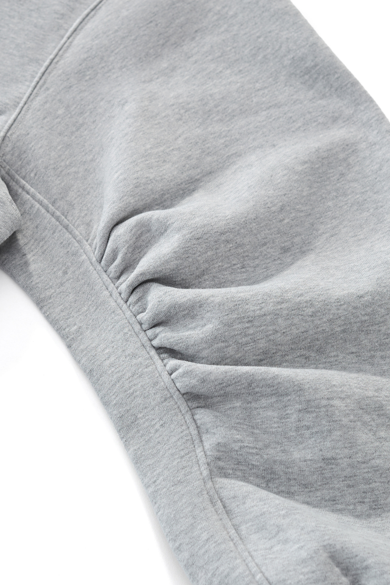 Women Fall V Neck Boxy Cropped Lantern Sleeve Sweatshirt