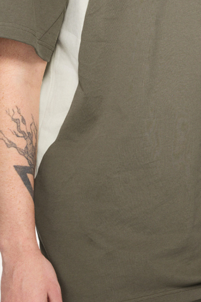 Men's Summer 230g Cotton Colorblock Raglan Loose Crew Tee