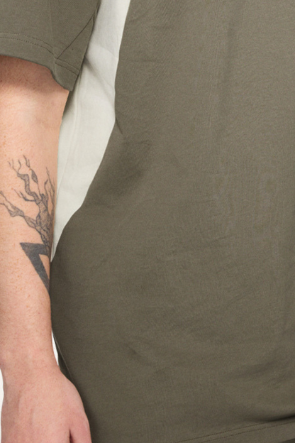 Men's Summer 230g Cotton Colorblock Raglan Loose Crew Tee