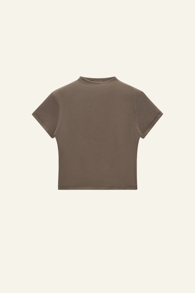 Women's Streetwear  High-neck Slim  Dopamine  T-shirt