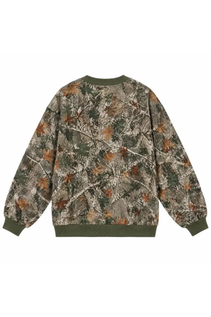 Women Fall Clothing Western Floral Print Crew Sweatshirt