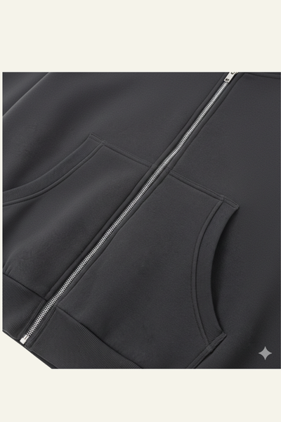Men's Streetwear Cropped Full Zipper Hooded Jacket