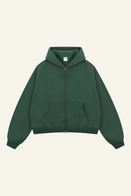 Women's Streetwear Two-Way Zipper Hooded Jacket