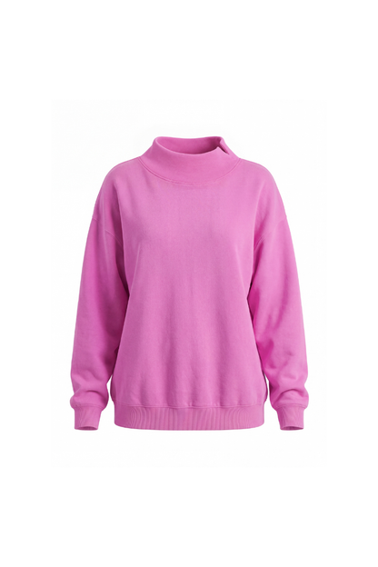 Unisex All Season Soft Mock-Neck Loose Fit Sweatshirt