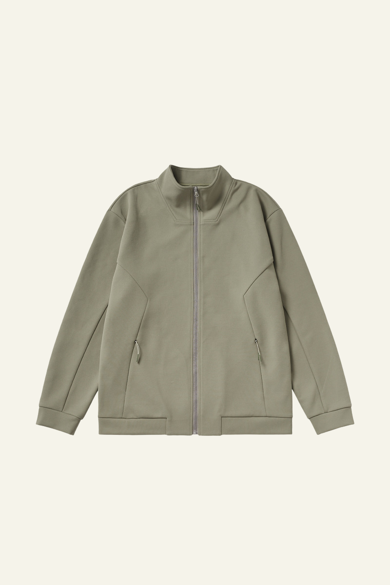 Men's Streetwear Stand Collar Full-Zipper Jacket