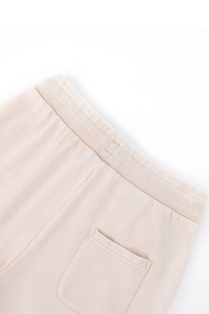 Women Fall 400G Cotton Washed Drawstring Flare Sweatpants