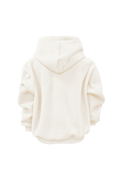 Women Fall Clothing Alpaca Fleece Pet Pocket Hoodie