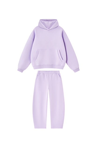 Unisex Fall Clothing Boxy Fleece Hoodie & Wide Pants Set
